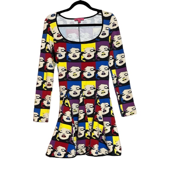 RARE Betsey Johnson Marilyn Monroe x Andy Warhol Pop Art Skater Dress - Picture 8 of 9